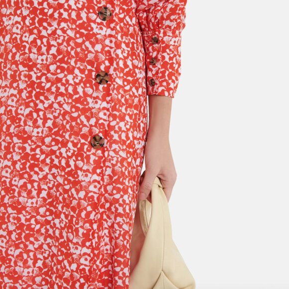 Ganni Floral crêpe midi dress - Picture 8 of 8